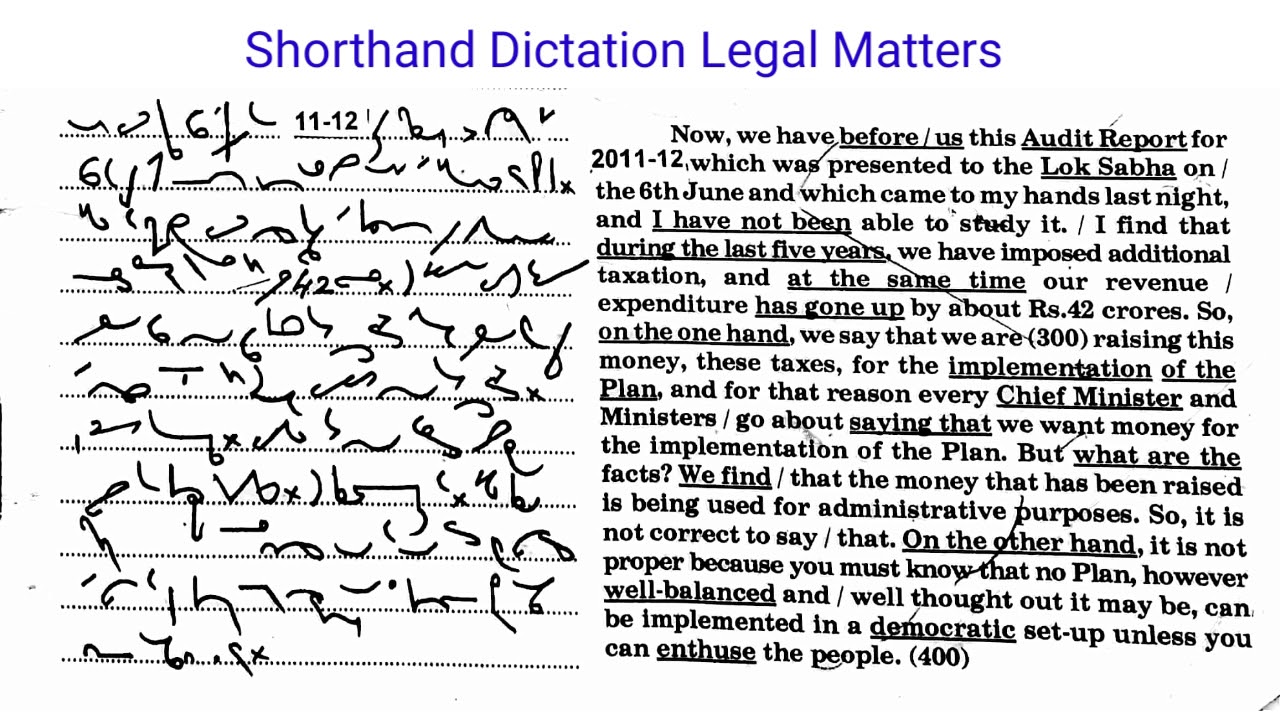 80 WPM, Shorthand Dictation, Kailash Chandra,  Volume 2, Transcription No  37