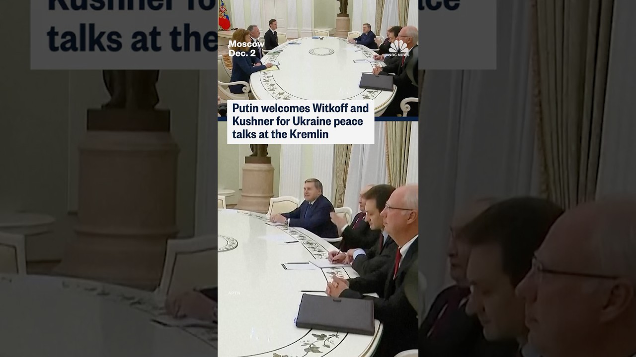 Putin welcomes Witkoff and Kushner for Ukraine peace talks at the Kremlin