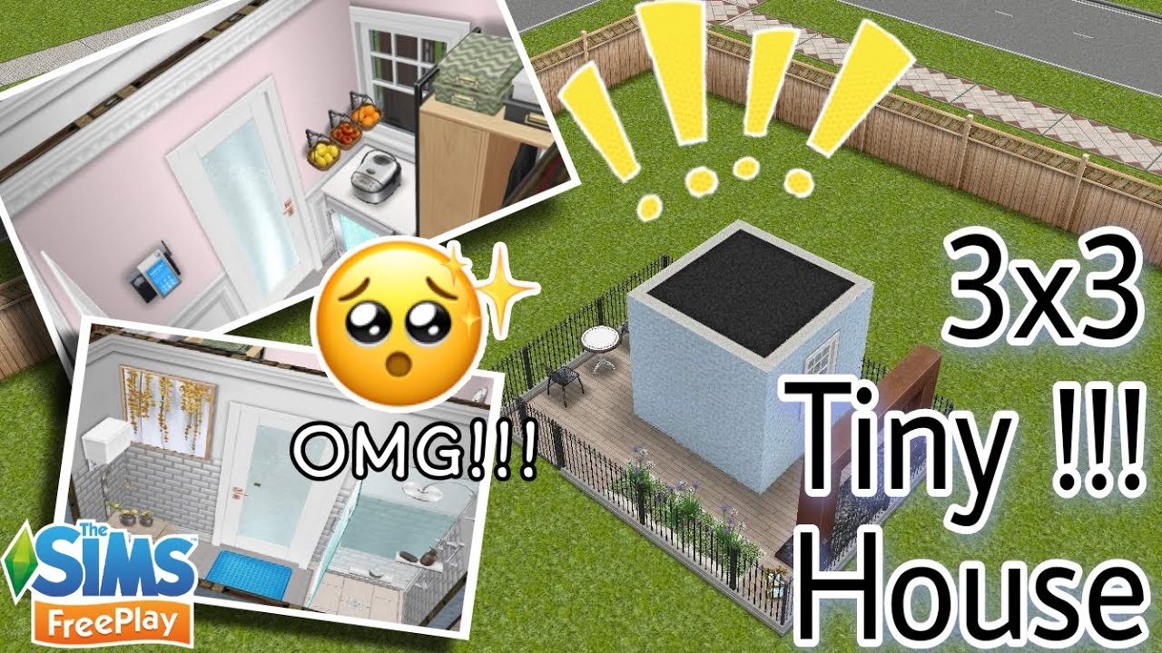 3 x 3 Tiny House (Unbelievable!) [Speed Build] The Sims Freeplay #36