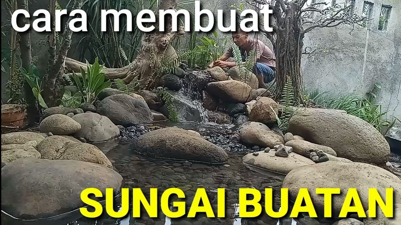 Cara membuat Sungai Buatan dari Geomembran