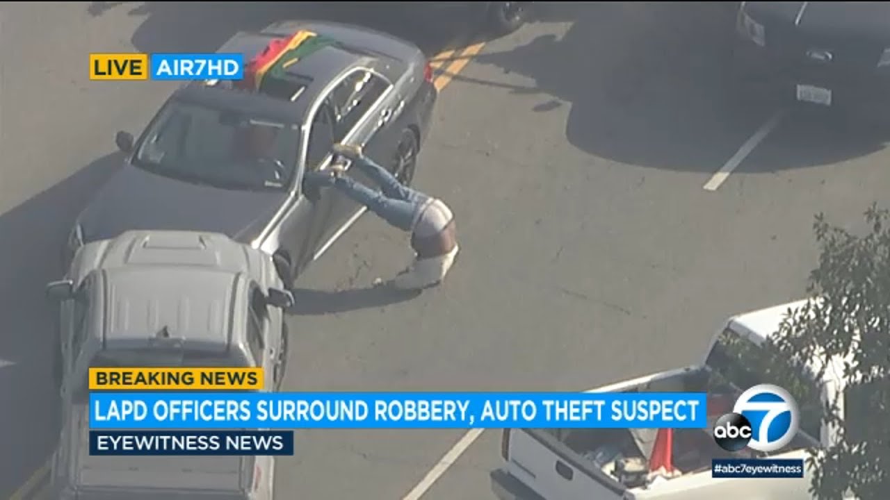 Good Samaritan helps end lengthy police chase, suspect flips out of car