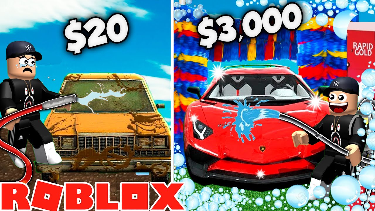 Lavado de Carros de $20 PESOS VS $5,000 PESOS EN ROBLOX! 🧼🚗 My Car Wash