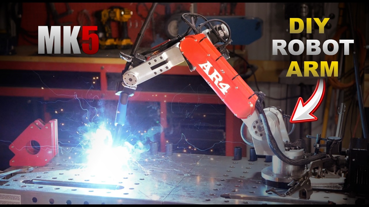Роботизированная рука AR4 MK5 с открытым исходным кодом | 6DOF Arduino Python ROS2 Робот для авто...