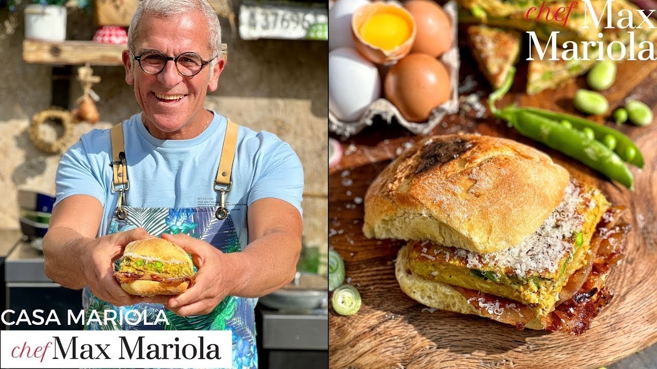 PANINO CON LA FRITTATA di VIGNAROLA e GUANCIALE 🤤 Ricetta per Pasqua o Pasquetta - Chef Max Mariola