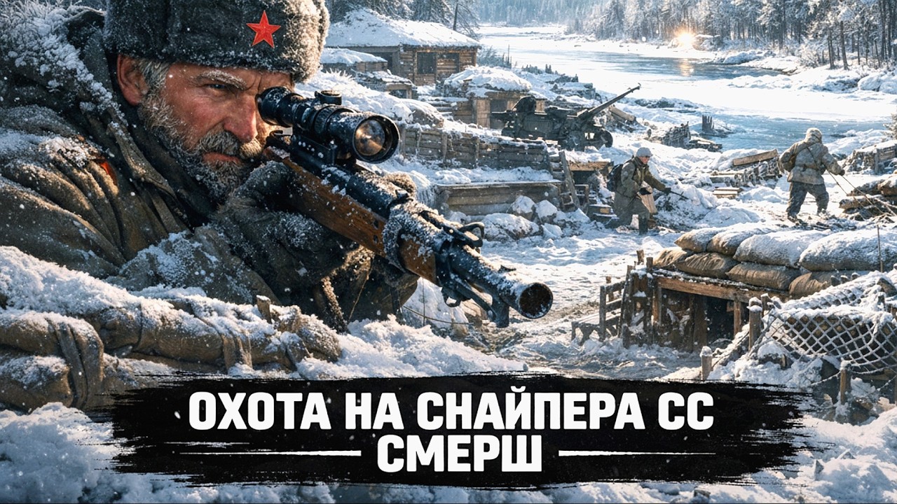 КАК СНАЙПЕР СМЕРШ ЛИКВИДИРОВАЛ СТРЕЛКА СС В ЗИМНЕМ ЛЕСУ