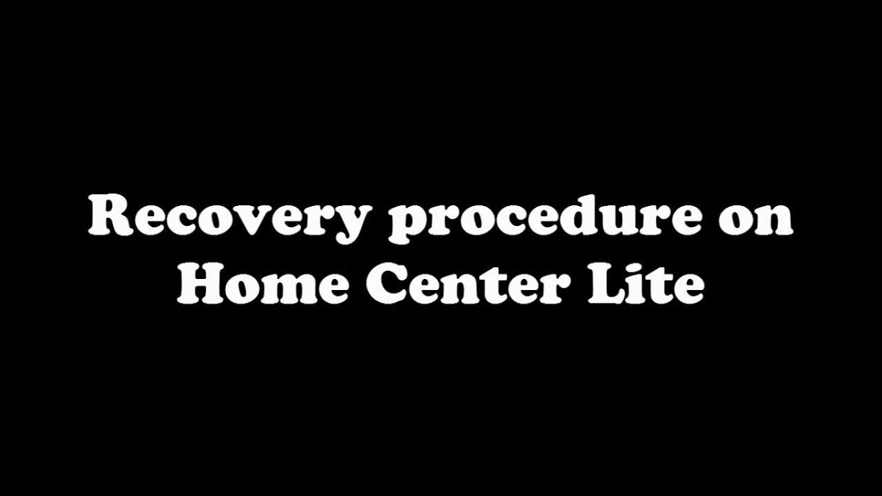 [Tutorial] Fibaro - Recovery procedure (recovery mode) on Home Center Lite