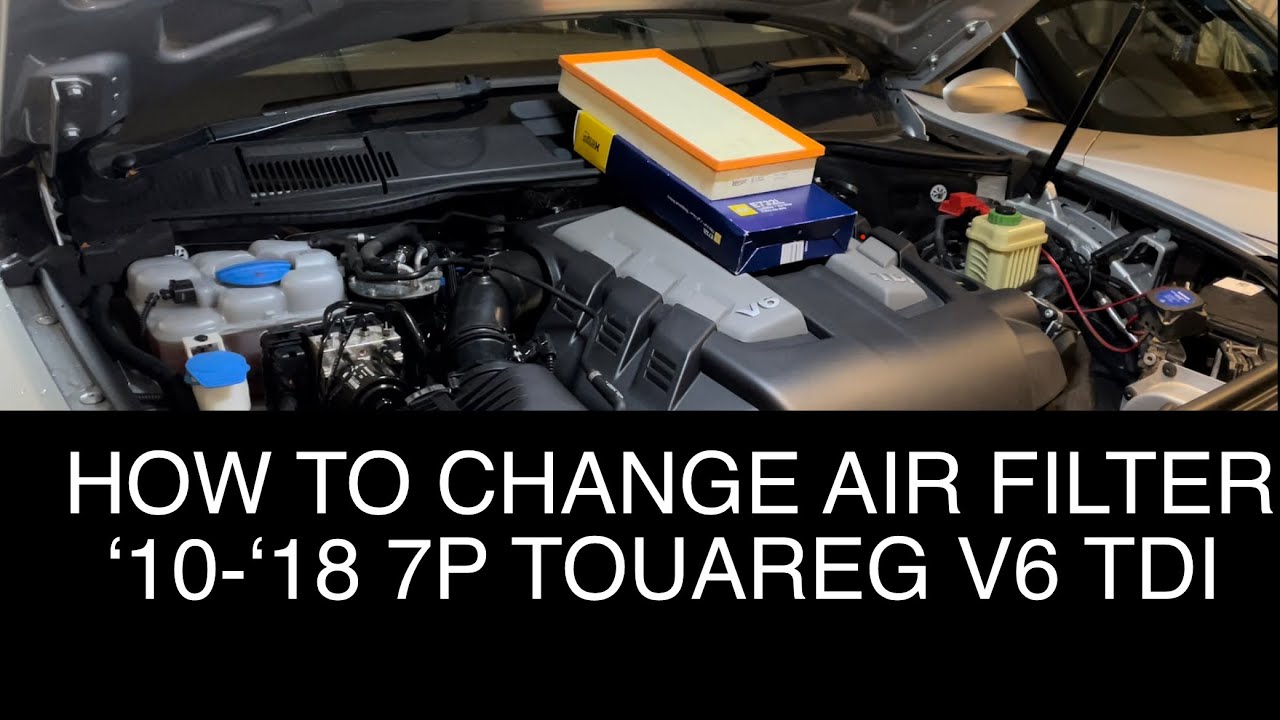 Как заменить воздушный фильтр на автомобиле VW 7P Touareg V6 TDI 150/180 кВт 2010-2018 годов выпуска