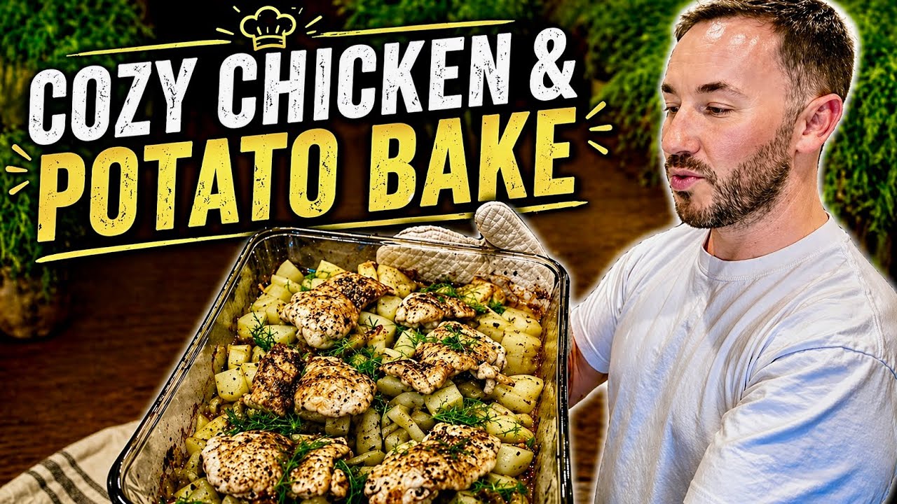 Dump and Bake Chicken Thighs with Potatoes & Fennel (No Fuss Dinner)🥘