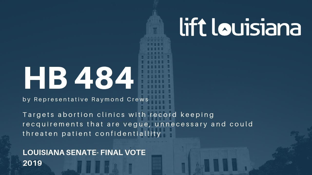Louisiana HB 484 (2019) -  Senate Final Vote