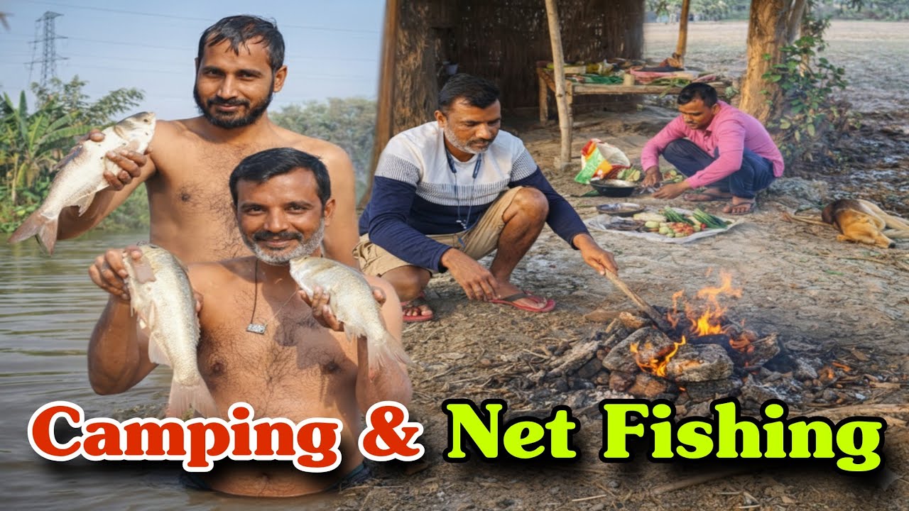 Village Fishing & Cooking Video | Camping & Fishing In India #vlog