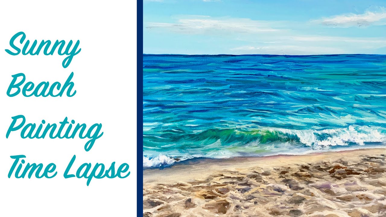 Beach Oil Painting Time Lapse (Speed Painting)