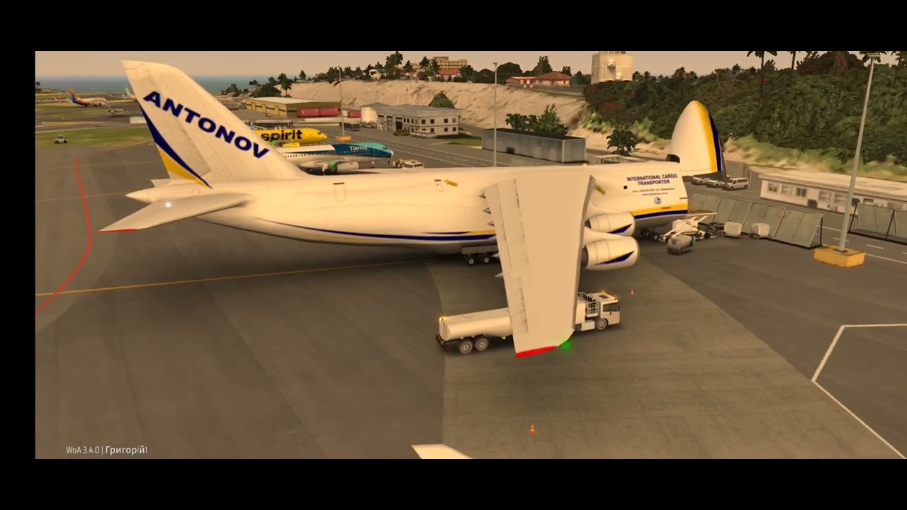 ANTONOV AIRLINES ✈️ A124 🛫 UKRAINE 🇺🇦 INTERNATIONAL CARGO TRANSPORTER 📦 (SXM) Sint Maarten Airport 