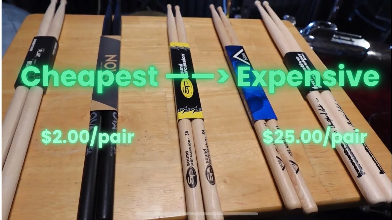 CHEAP vs EXPENSIVE Drumstick Comparison Video!