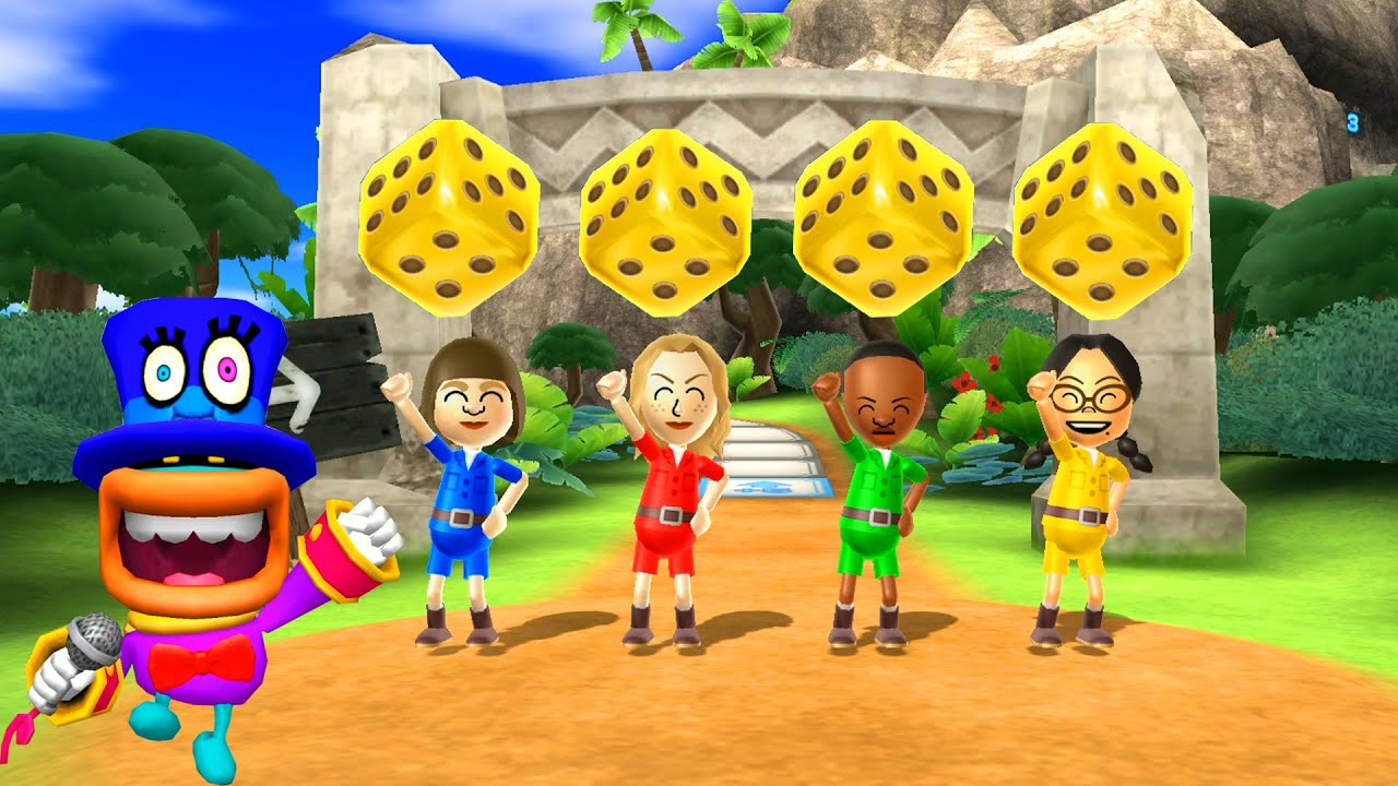 Wii Party Board Game Island - Jessica Vs Rachel Vs Theo Vs Keiko (Expert Difficulty)