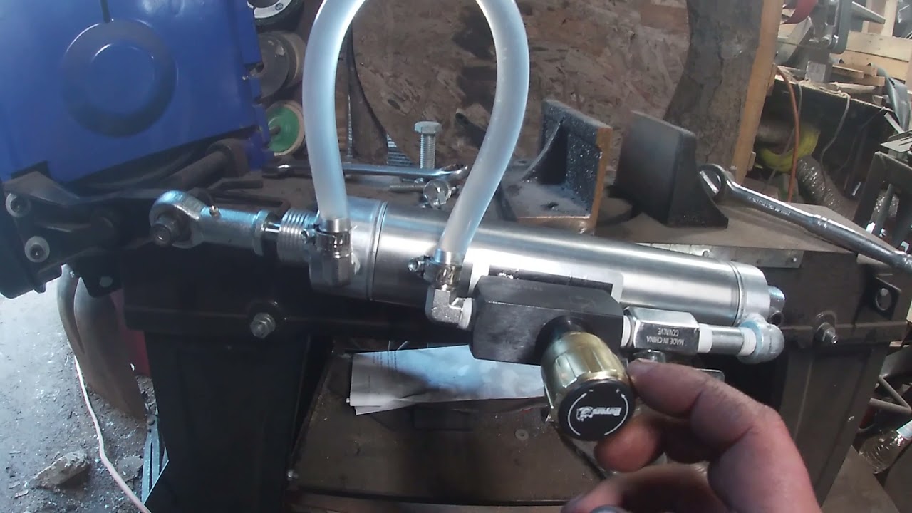 DIY bandsaw downfeed For 4x6 (overkill Stainless Cylinder) can be done with smaller.