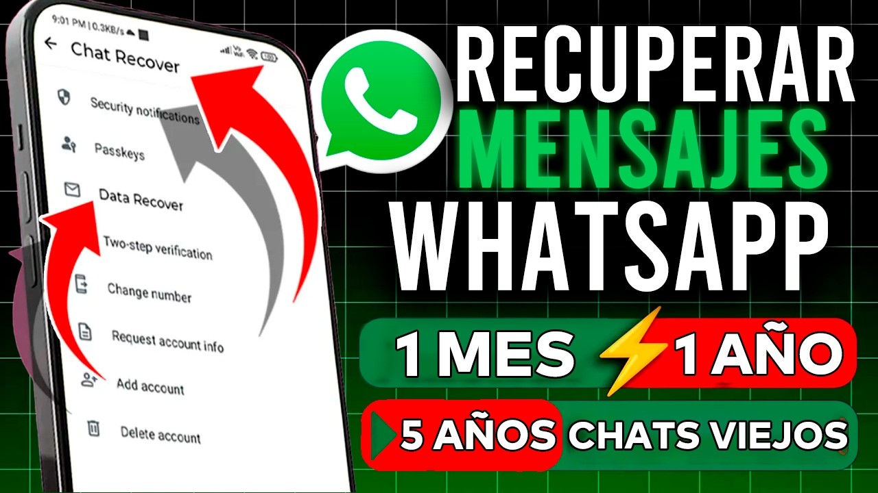 ✅Como RECUPERAR CHATS de WhatsApp SIN copia de seguridad  ❌ 3 Métodos Infalibles