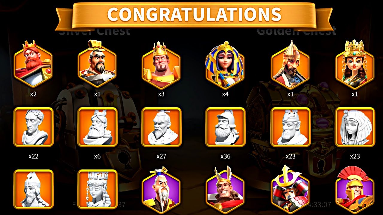MASS Legendary Commanders Unlocked - Rise of Kingdoms