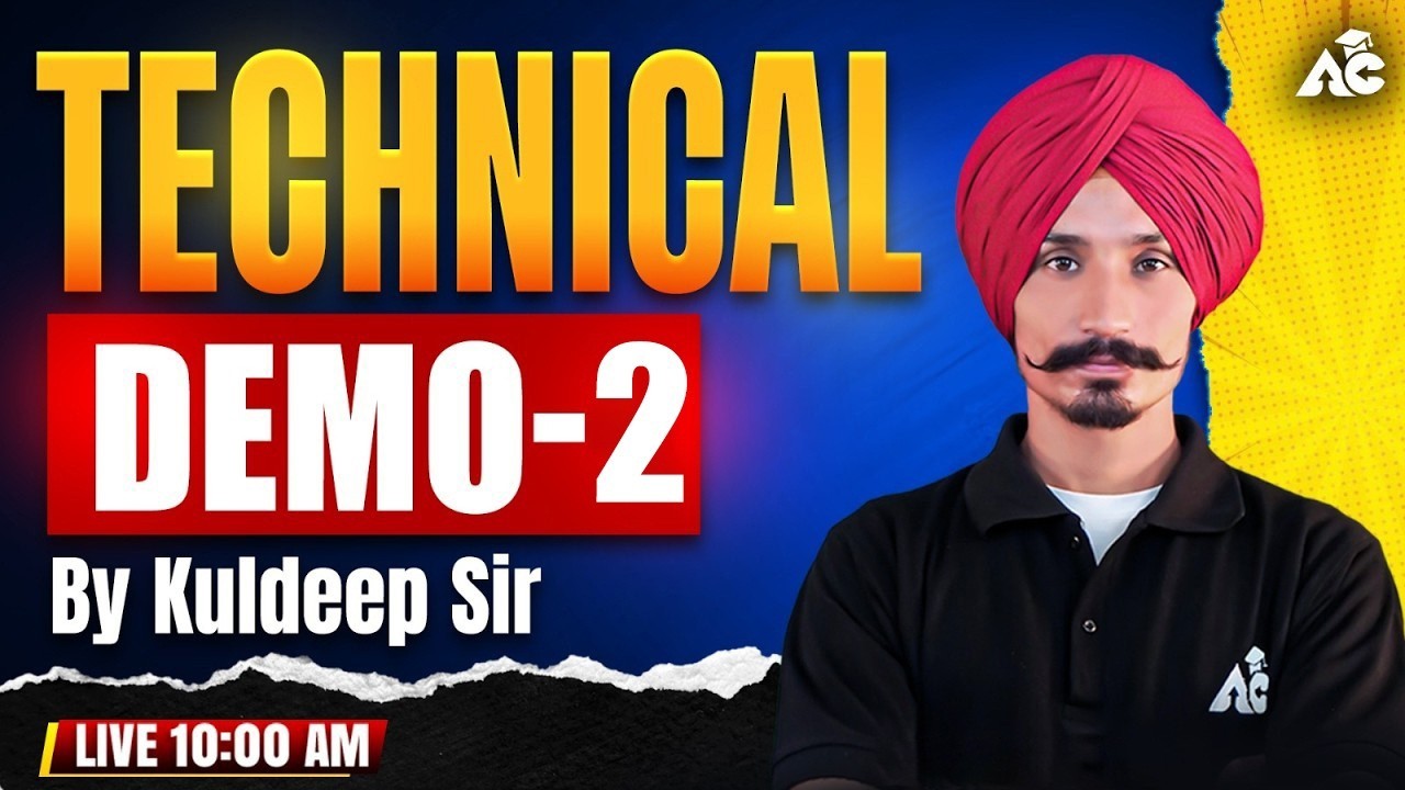Technical Class For All Technical Exam 2026 | Demo-2 | Complete Basics + Strategy | By Kuldeep Sir