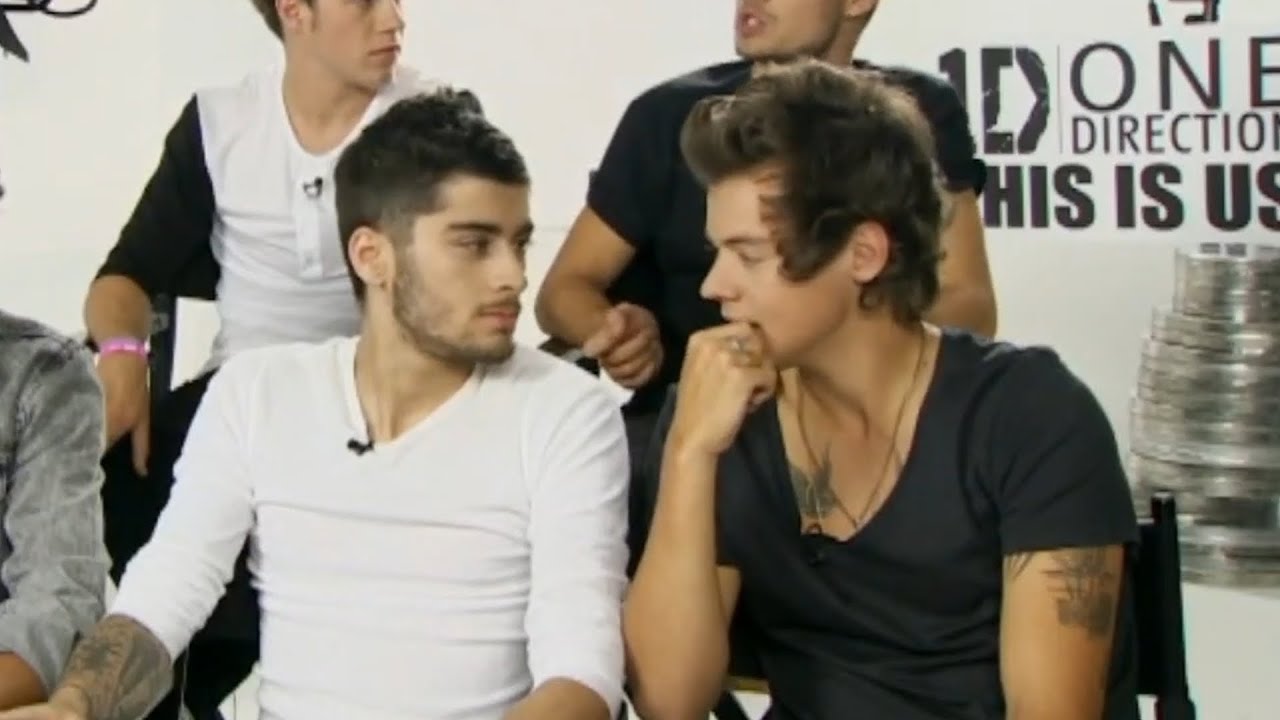 Harry and Zayn can't stop looking at each other in interviews