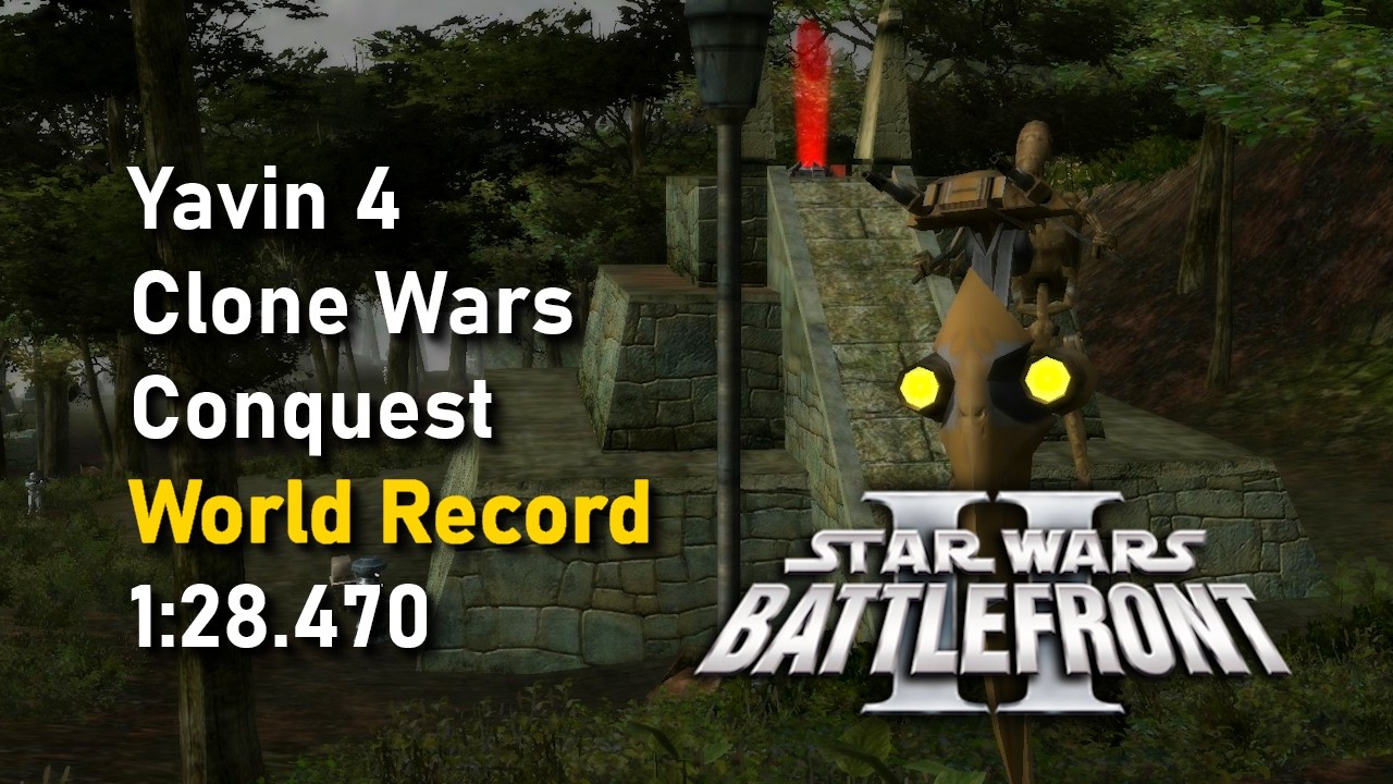 [WR] Star Wars Battlefront II (2005) Speedrun - Yavin 4 - Conquest - CW in 1:28.470