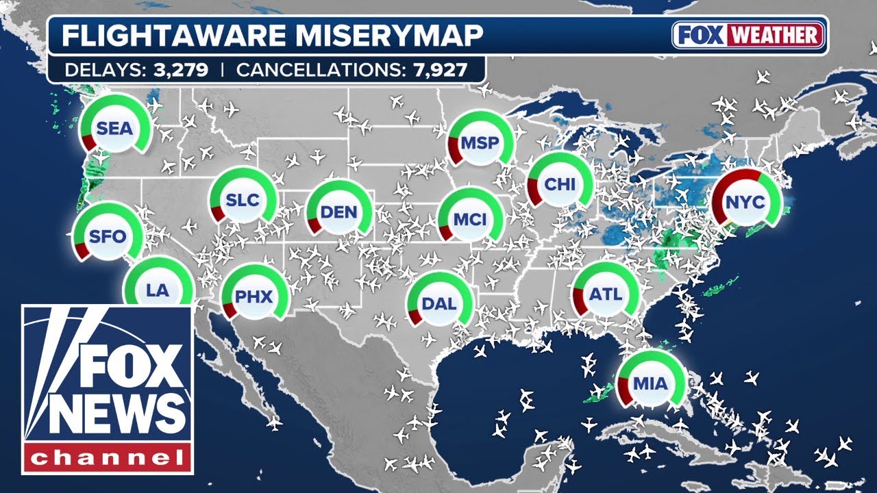 Tens of THOUSANDS of flights impacted amid major winter storm