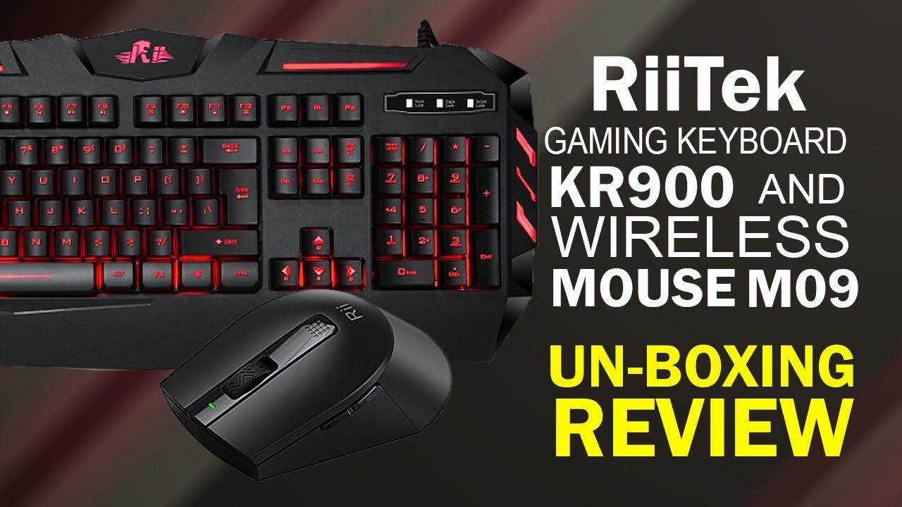 Rii Gaming Keyboard KR900 & M08 Wireless Mouse - Un-boxing And Review