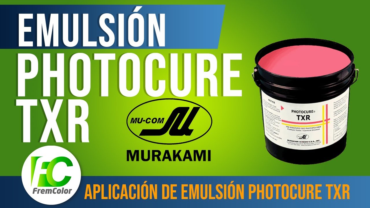 Aplicación De Emulsión Photocure TXR de Murakami