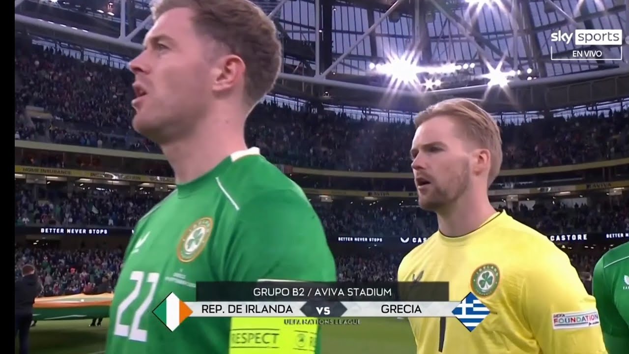 Republic of Ireland vs Greece National Anthem - UEFA Nations League 2024/25