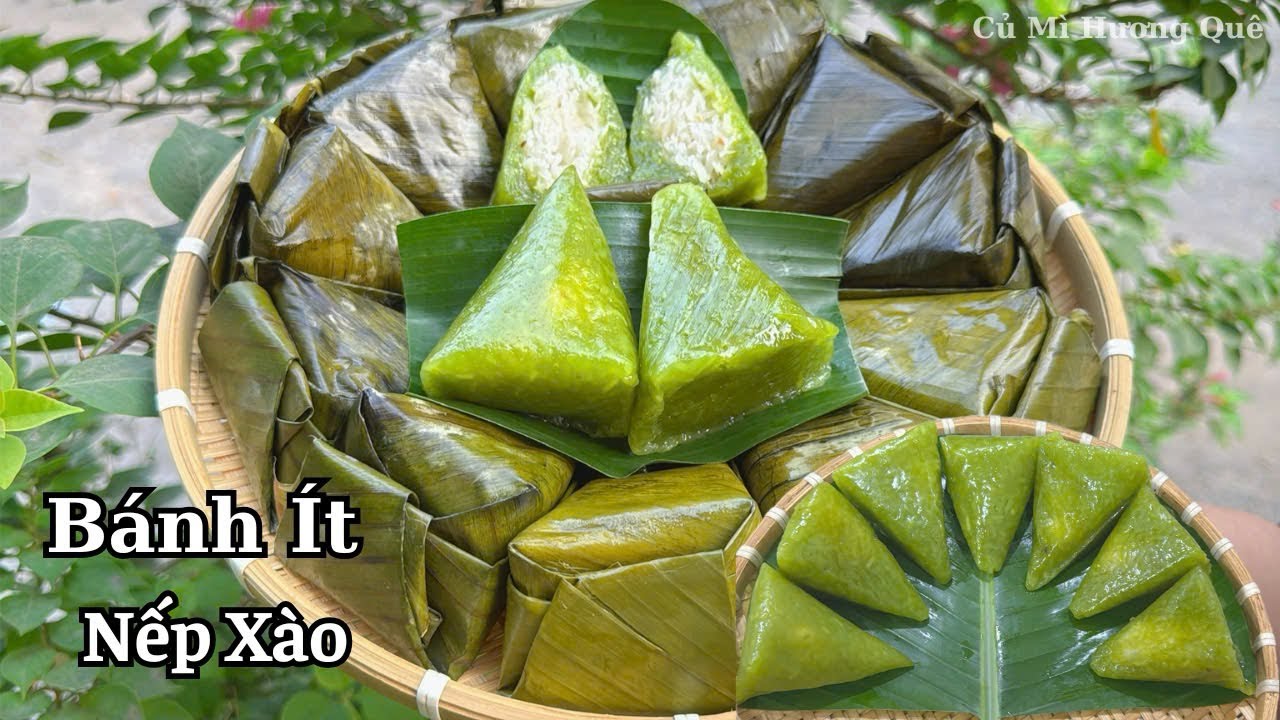 Bánh Ít Nếp Xào làm theo cách này hạt nếp trong veo,mềm dẻo thơm ngon mà không cần dùng nước tro tàu