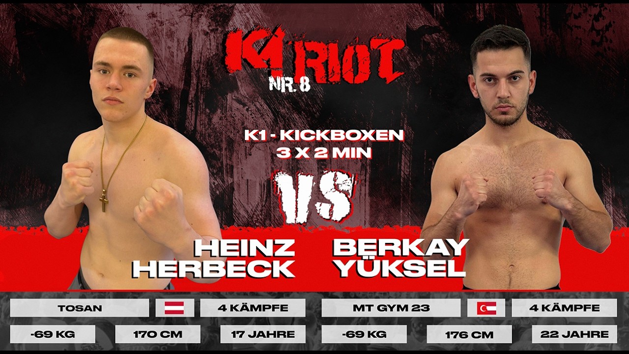 K1RIOT 8.0 | HERBECK VS. YÜKSEL | 07.03.2026 | Halle B, Baden