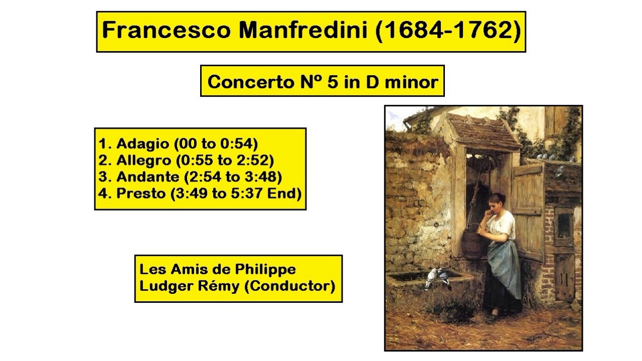 Francesco Manfredini (1684-1762) - Concerto N&ordm; 5 in D minor