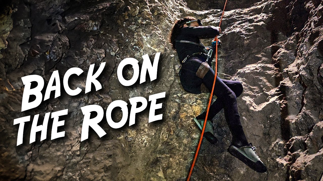 Paraclimber rappels an abandoned mine shaft - Consolation Mine