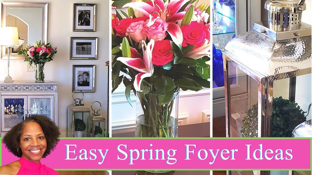 Easy Spring Foyer Refresh Ideas - Refresh with Florals