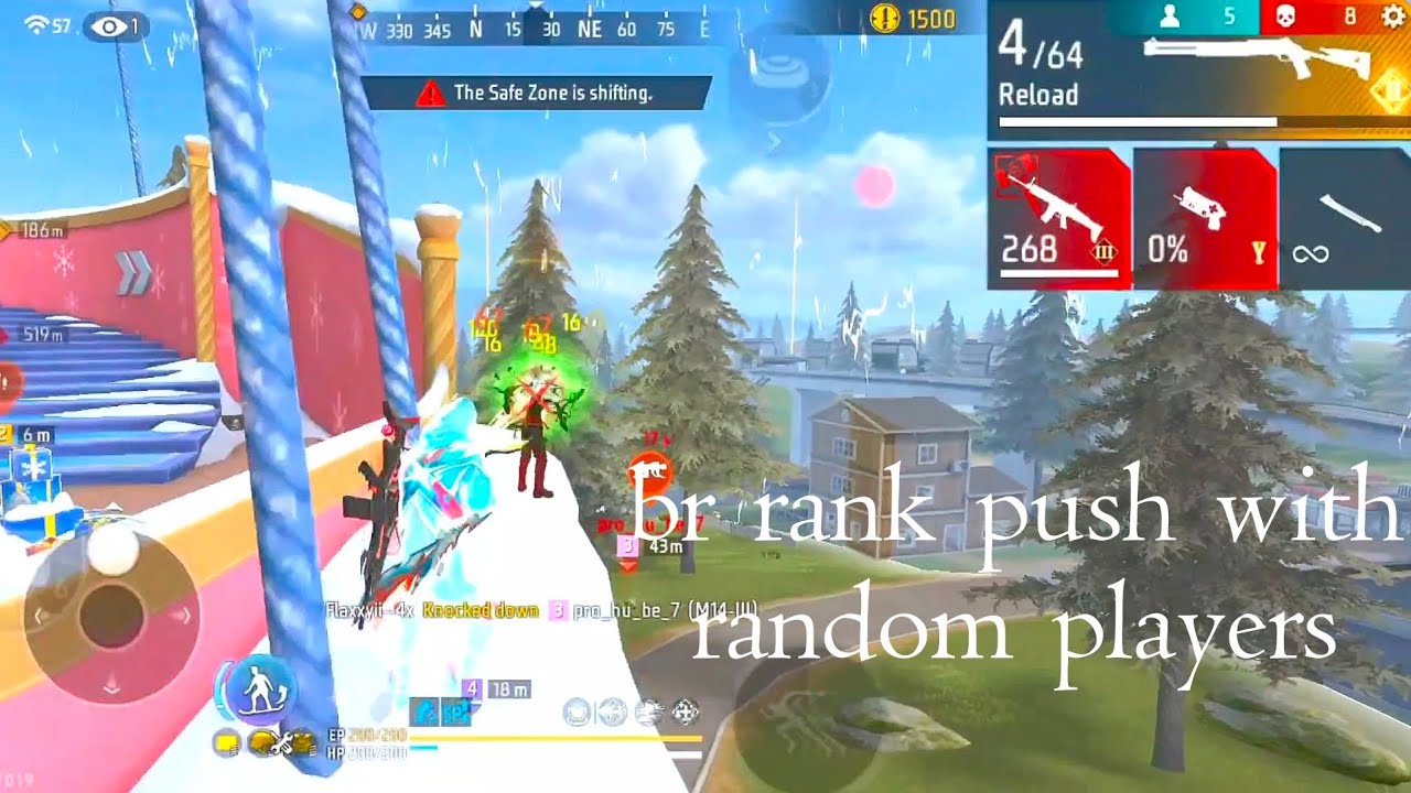 Rank push with random players in br #freefire #silent1416 