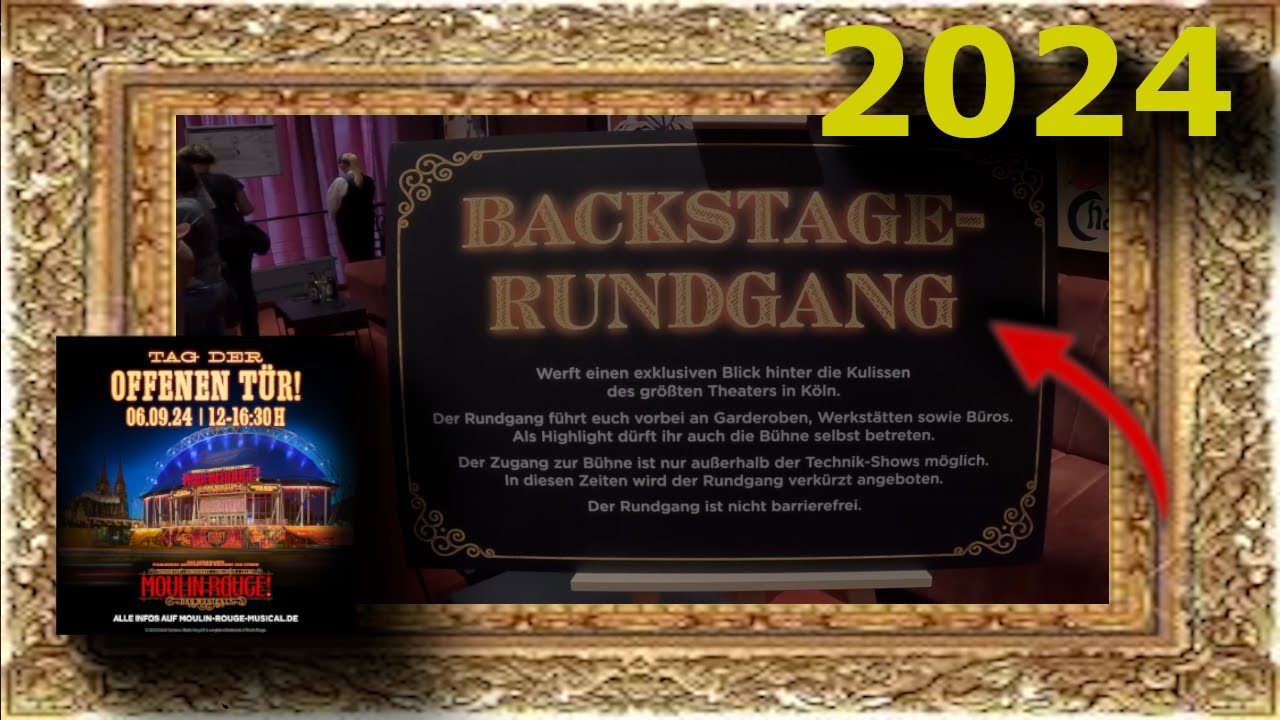 Backstage-Rundgang im Musical Dome in Köln | Moulin Rouge - Das Musical Germany | 2024