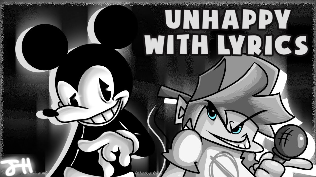 (READ PINNED) UNHAPPY WITH LYRICS (ft. @MysticThunder) - SuicideMouse.AVI Cover