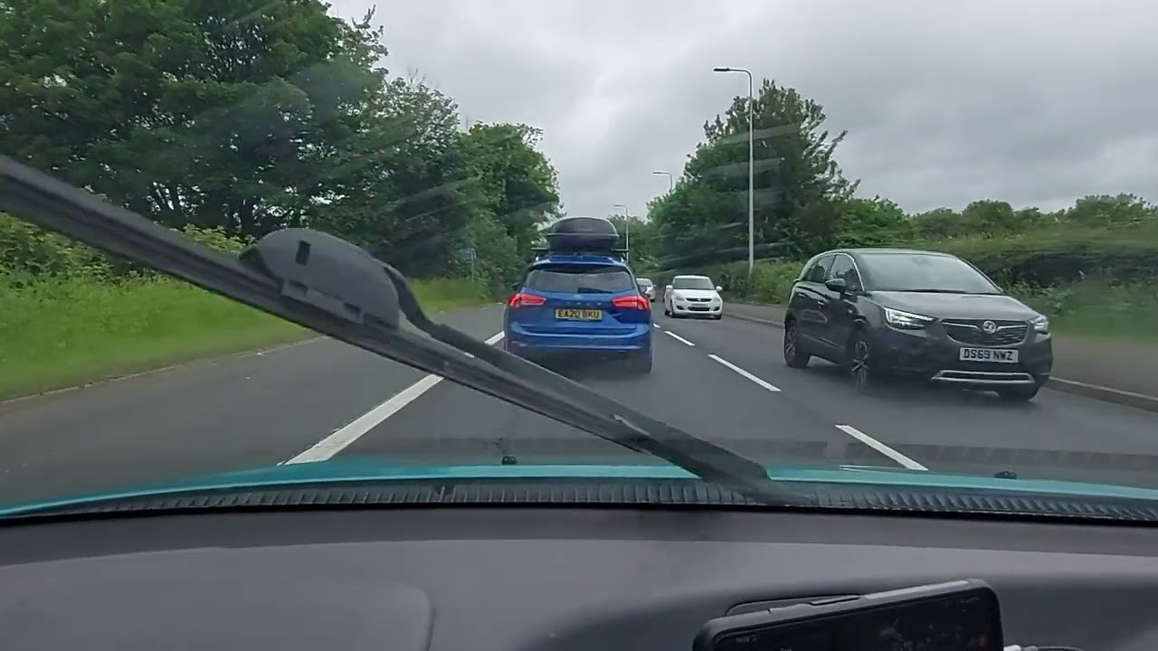 Real Time, Driving from Barry to the Porsche Centre Newport at Newport in Gwent, South Wales.
