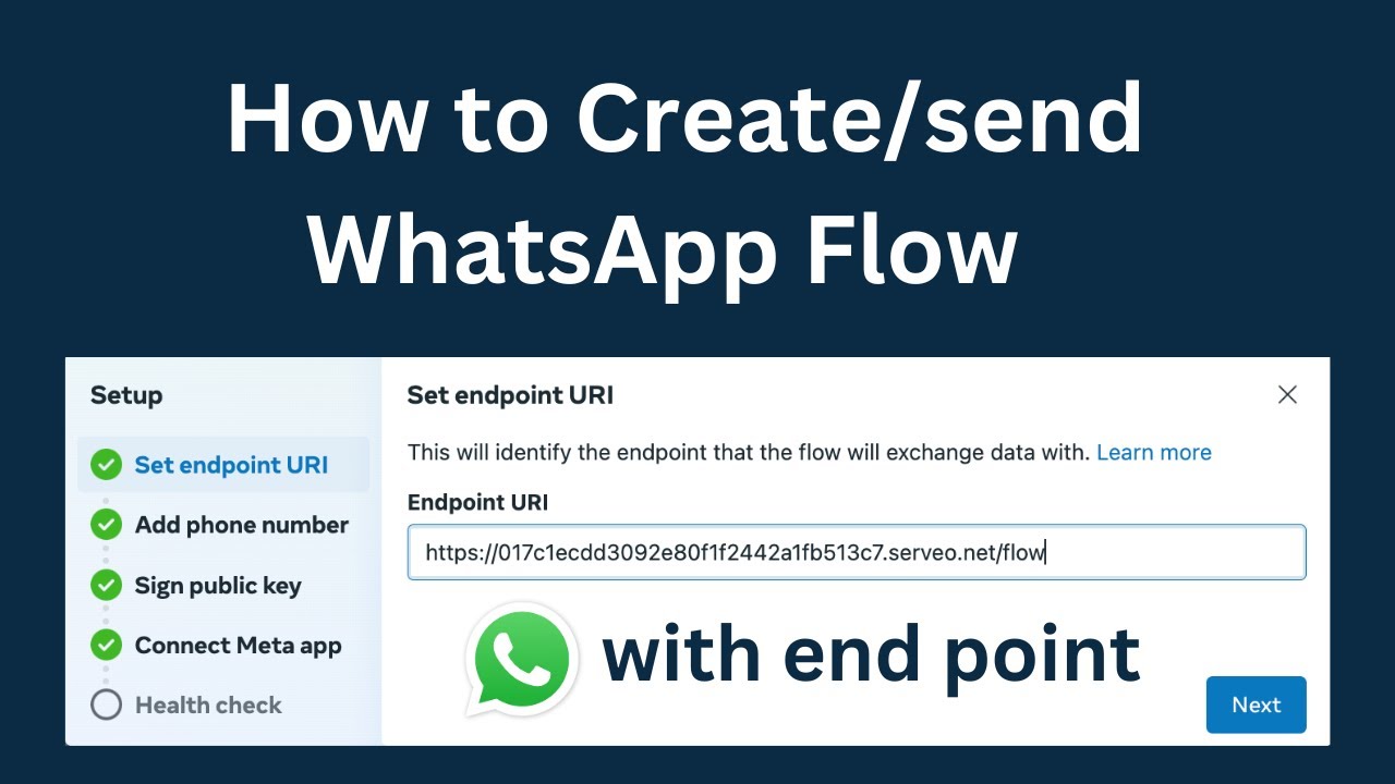 WhatsApp Flow с конечной точкой | WhatsApp Cloud API Flows с конечной точкой