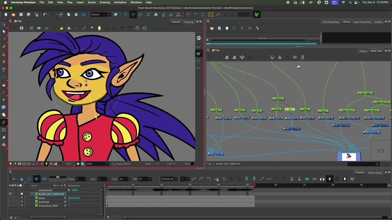 Toon Boom Harmony - Character Rigging - Setting Pivots
