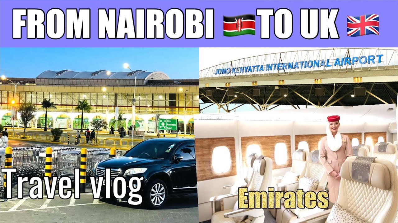 TRAVEL VLOG / FROM KENYA 🇰🇪 TO UK 🇬🇧/Emirates ✈️🇦🇪 / 13 hrs flight /Afro hair day.
