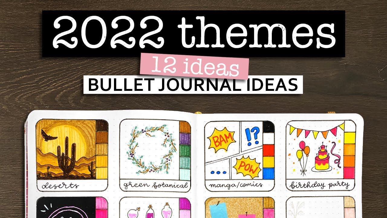 Идеи тем для ежемесячного журнала Bullet Journal 💜