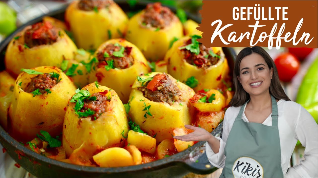 Kikis leckere Ofen-Kartoffeln mit Hackfleisch gefüllt (ohne Vorgaren) / gefüllte Kartoffeln