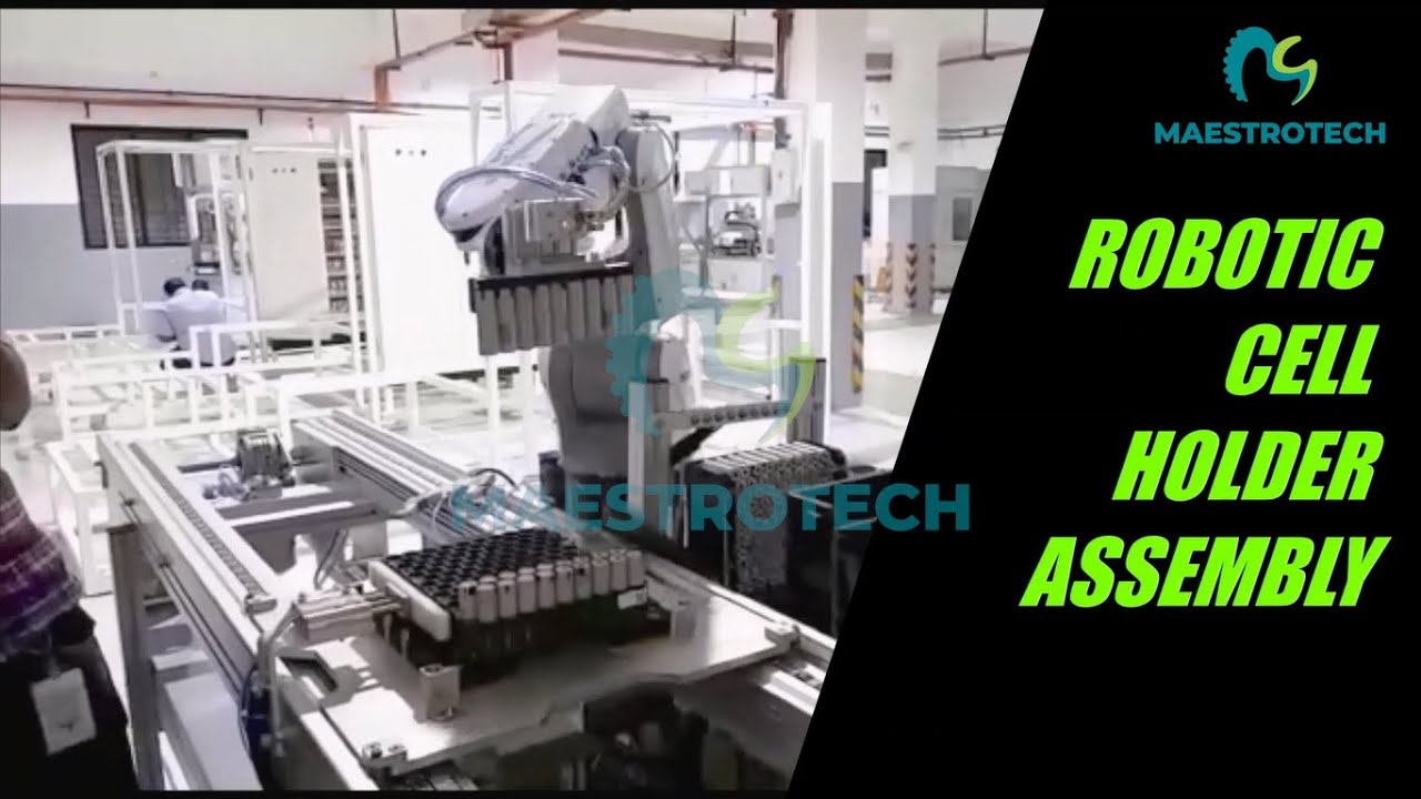Automatic Cylindrical Cell Battery Pack Assembly Line for EV #electricvehicle #liion #lithiumbattery