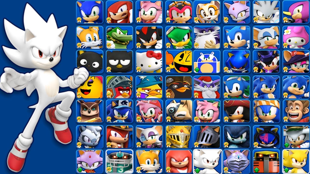 Sonic Dash - MOVIE HYPER SONIC All 60 Characters Unlocked Showcase - All Bosses Zazz Eggman Gameplay