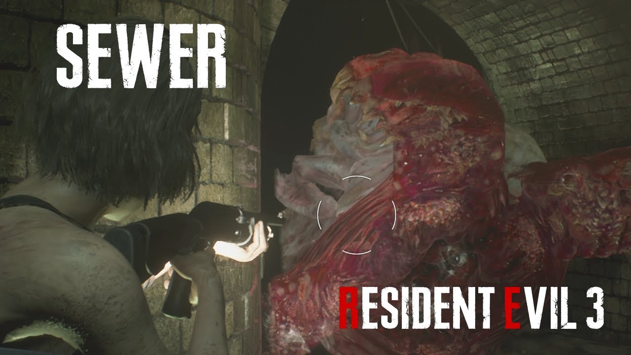 Resident Evil 3 Remake [RE3] - # 4 Sewer - Hunter Gamma | Walkthrough & Gameplay