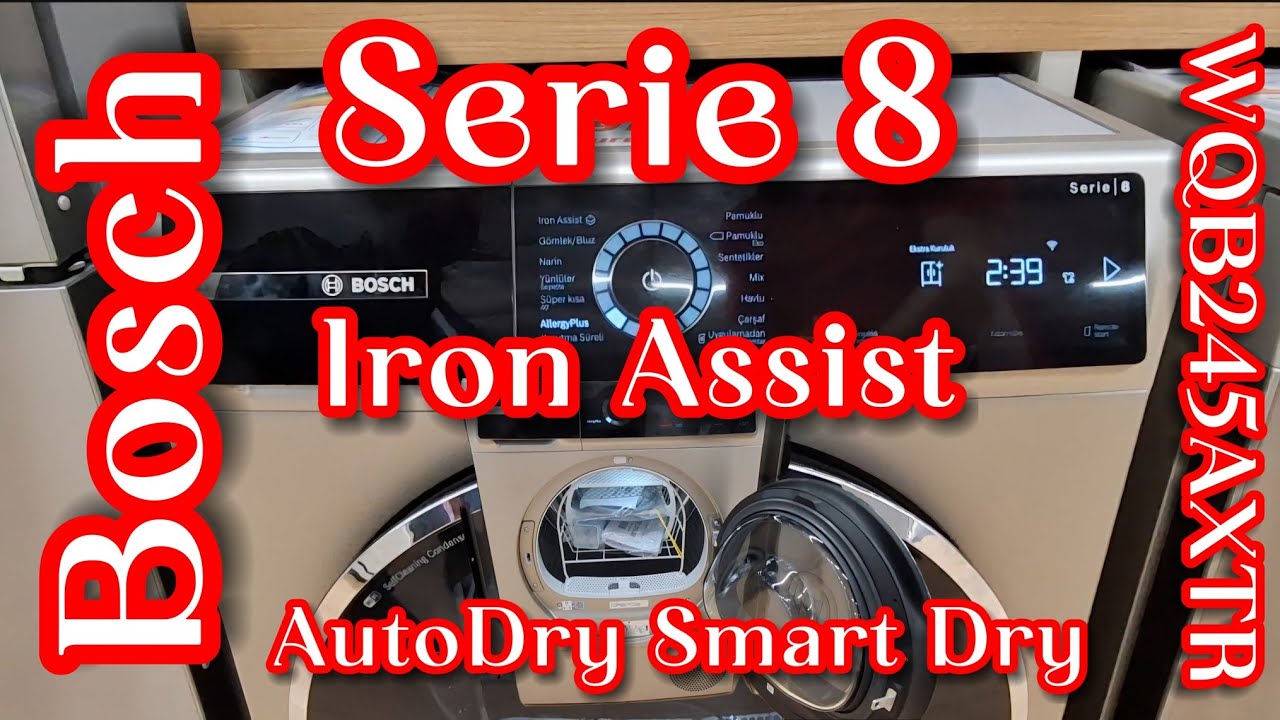 Iron Assist ve AutoDry Teknolojisiyle Mükemmel Kurutma Bosch WQB245AXTR