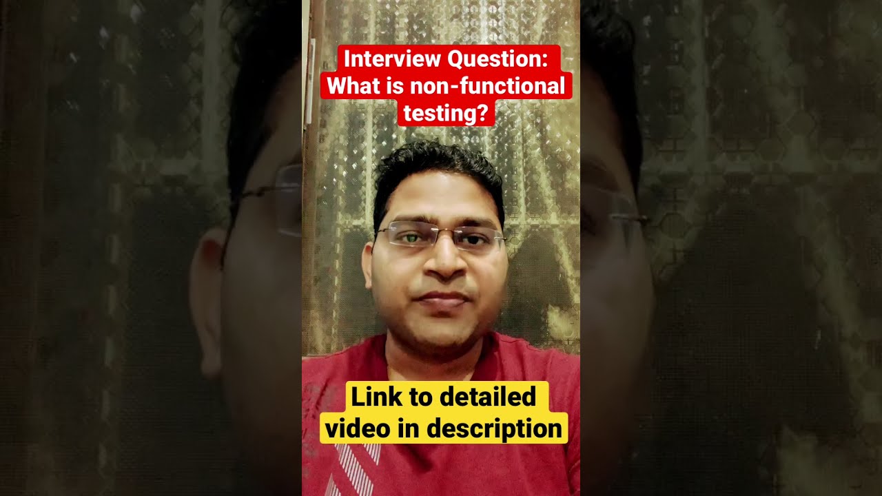 What is non-functional testing? Software testing interview Question #shorts