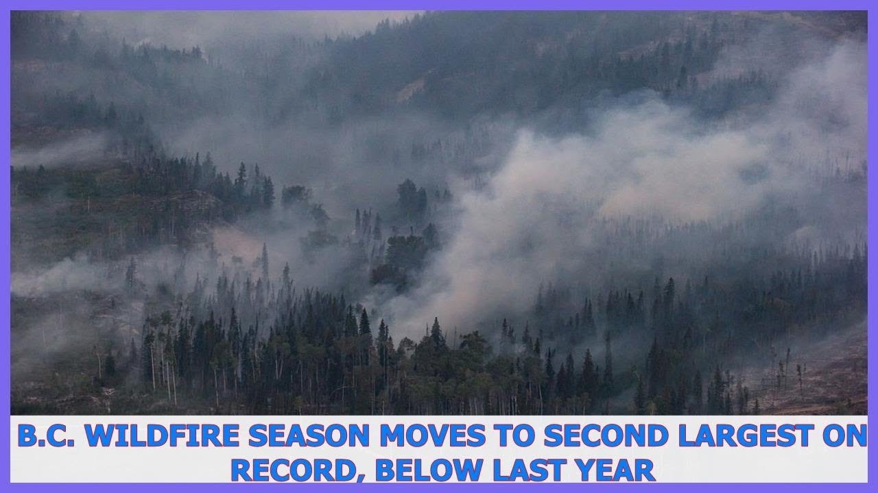 B.C. wildfire season moves to second largest on record, below last year