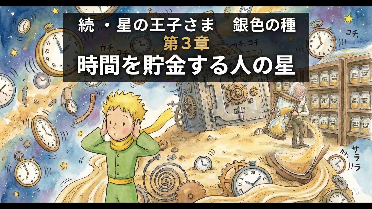 ★続・星の王子さま 銀色の種 第3章 時間を貯金する人の星★#星の王子さま #オリジナルストーリー #朗読 #癒やし #物語 #睡眠用 #創作童話