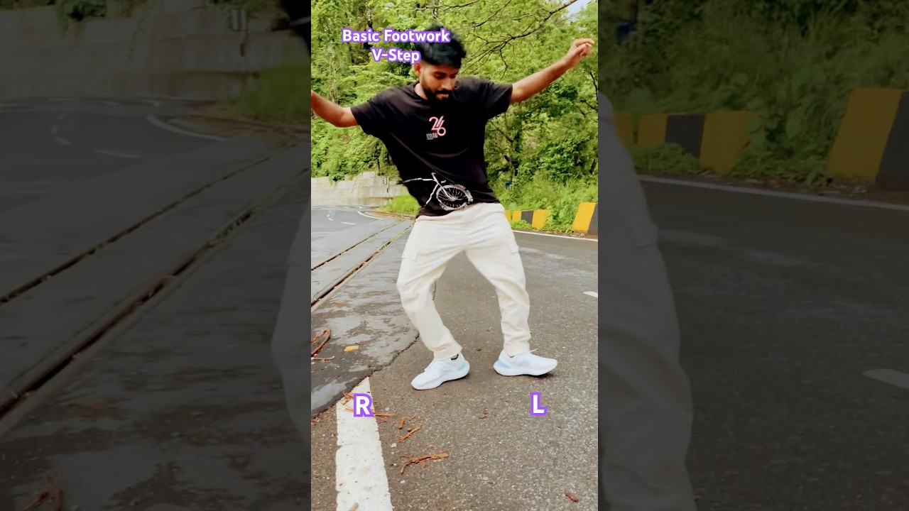 Basic Footwork | shuffle | v-step #hiphop #basic #dance #tutorial #youtubeshorts #trending #shorts